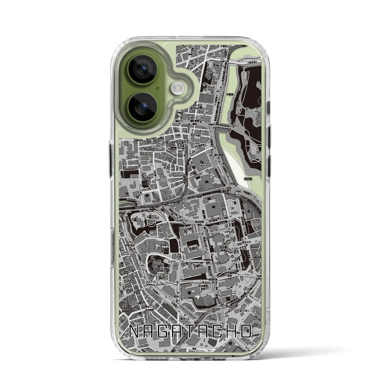 【永田町(東京都)】地図柄iPhoneケース(MagSafeタイプ)