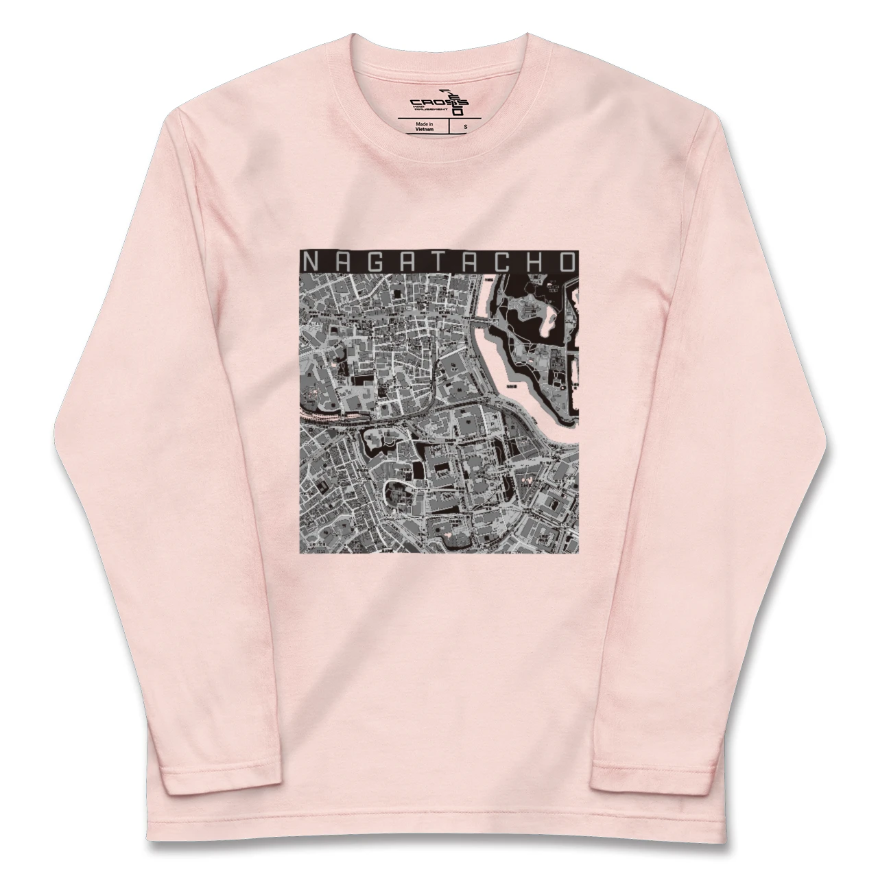 【永田町(東京都)】地図柄ロングスリーブTシャツ