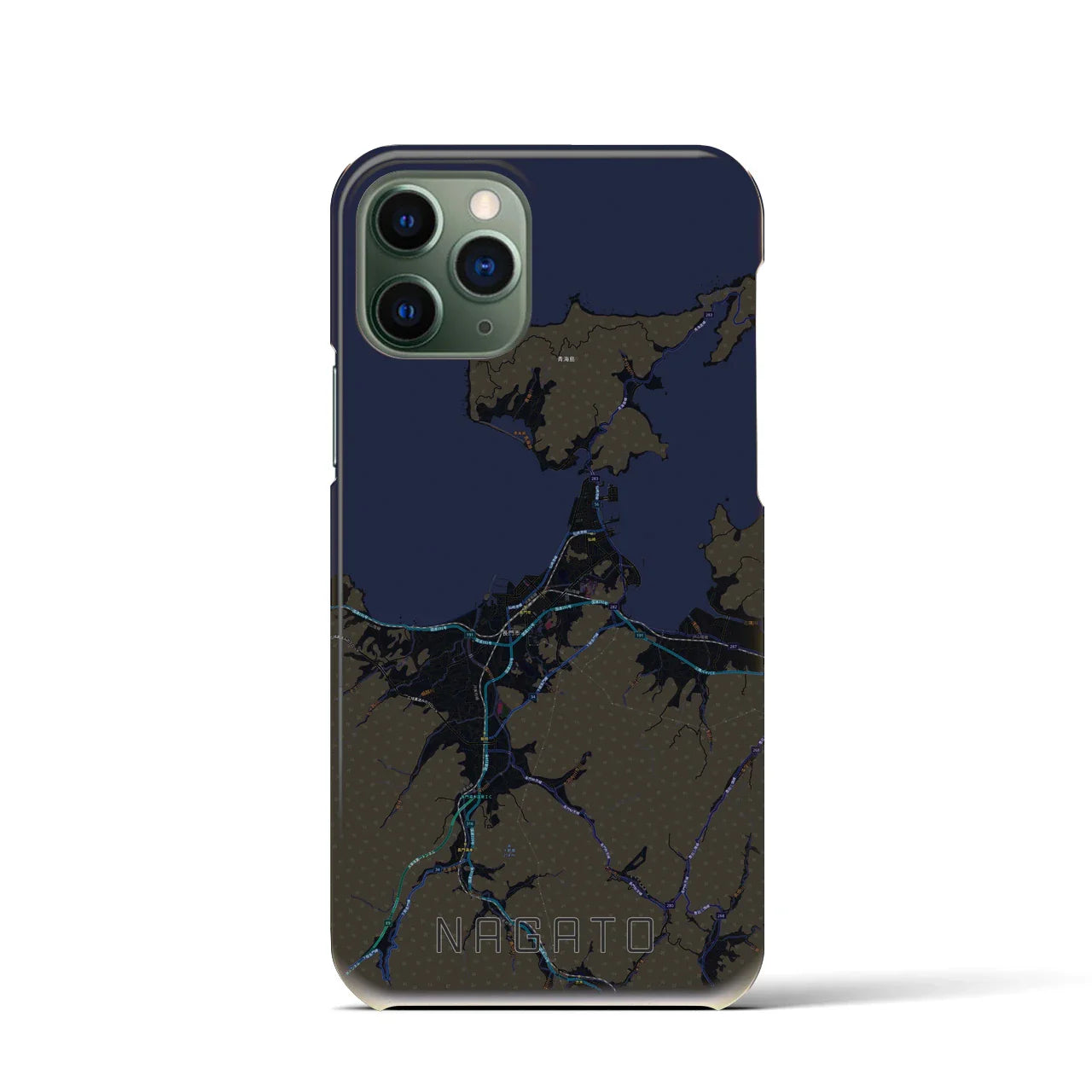 【長門(山口県)】地図柄iPhoneケース(バックカバータイプ)