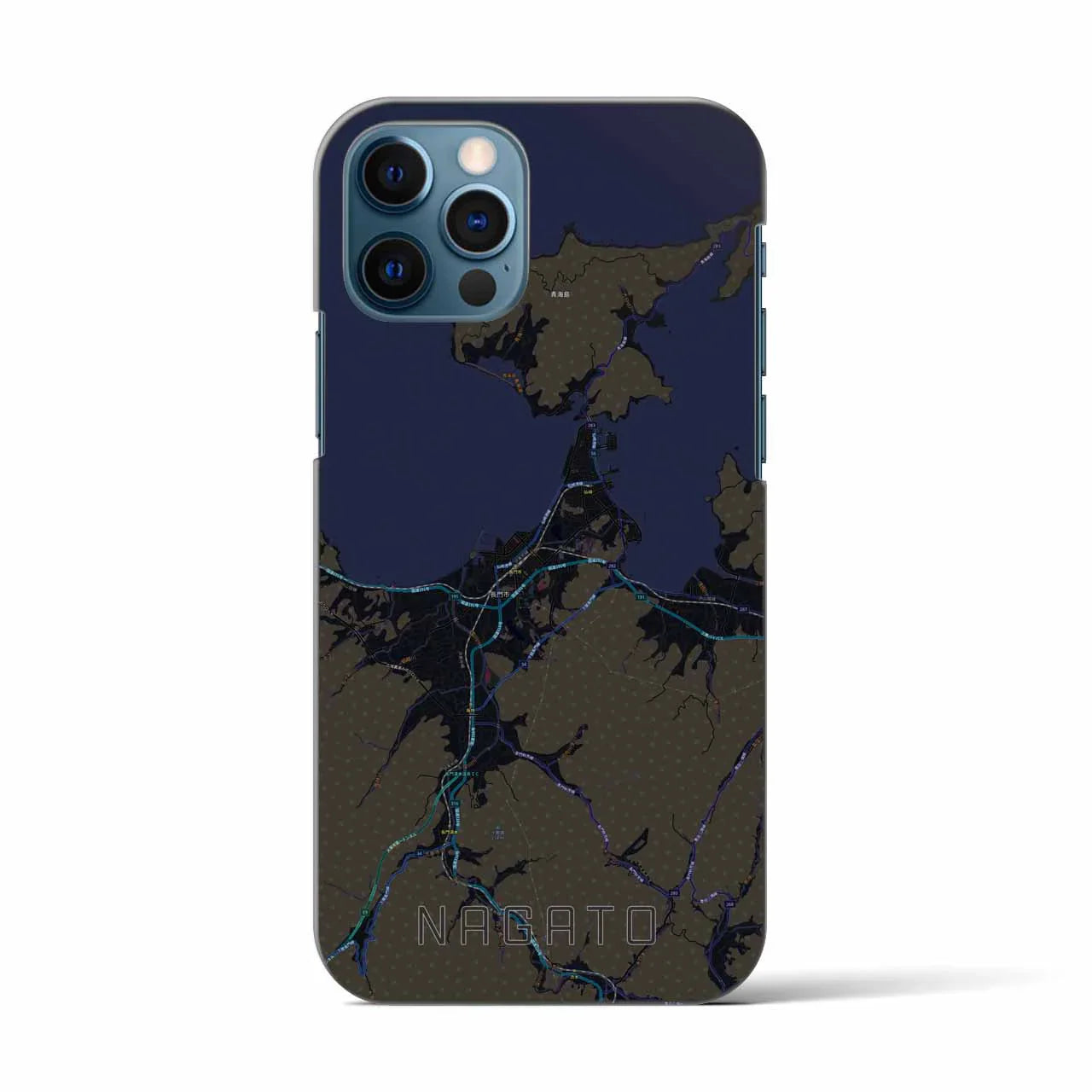 【長門(山口県)】地図柄iPhoneケース(バックカバータイプ)