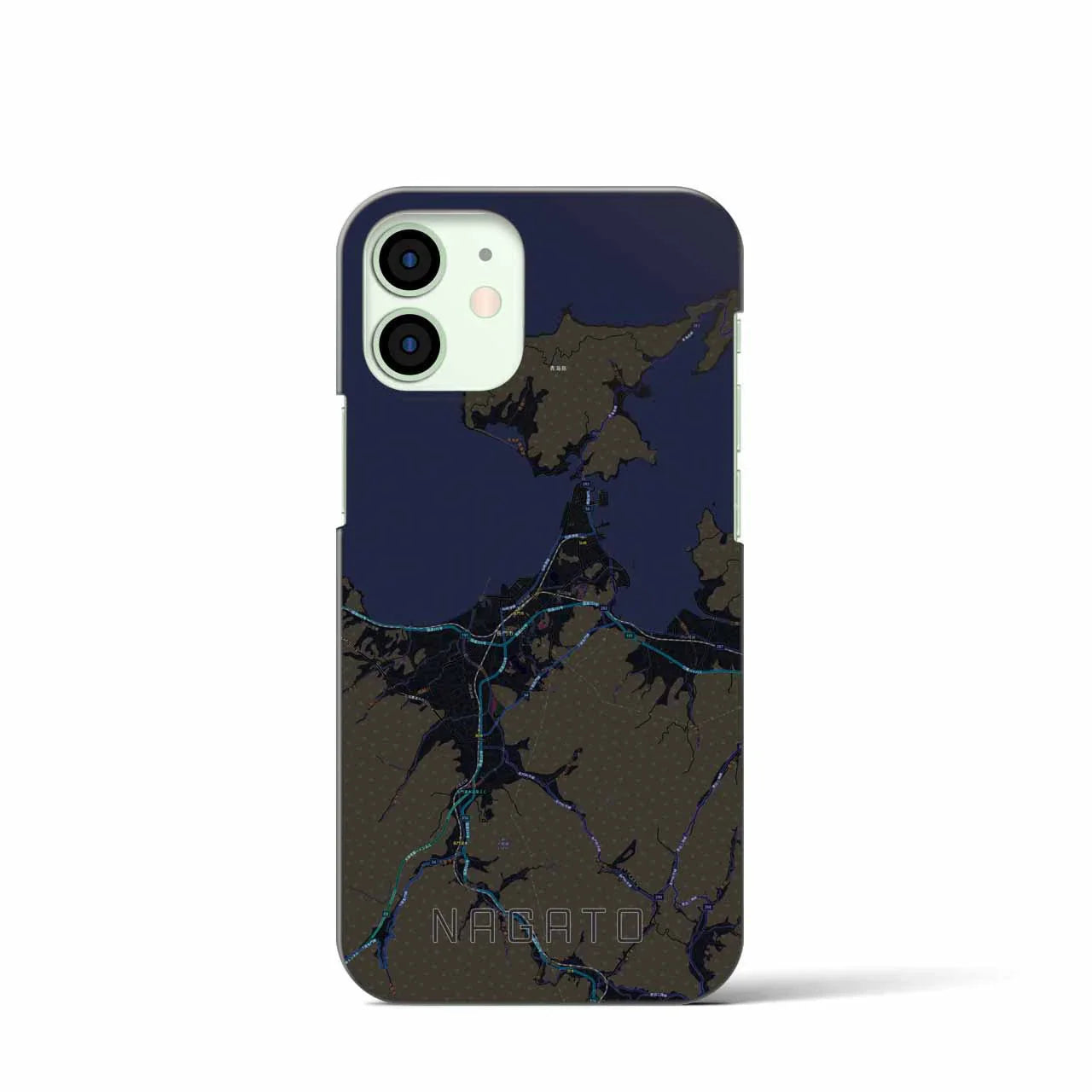 【長門(山口県)】地図柄iPhoneケース(バックカバータイプ)
