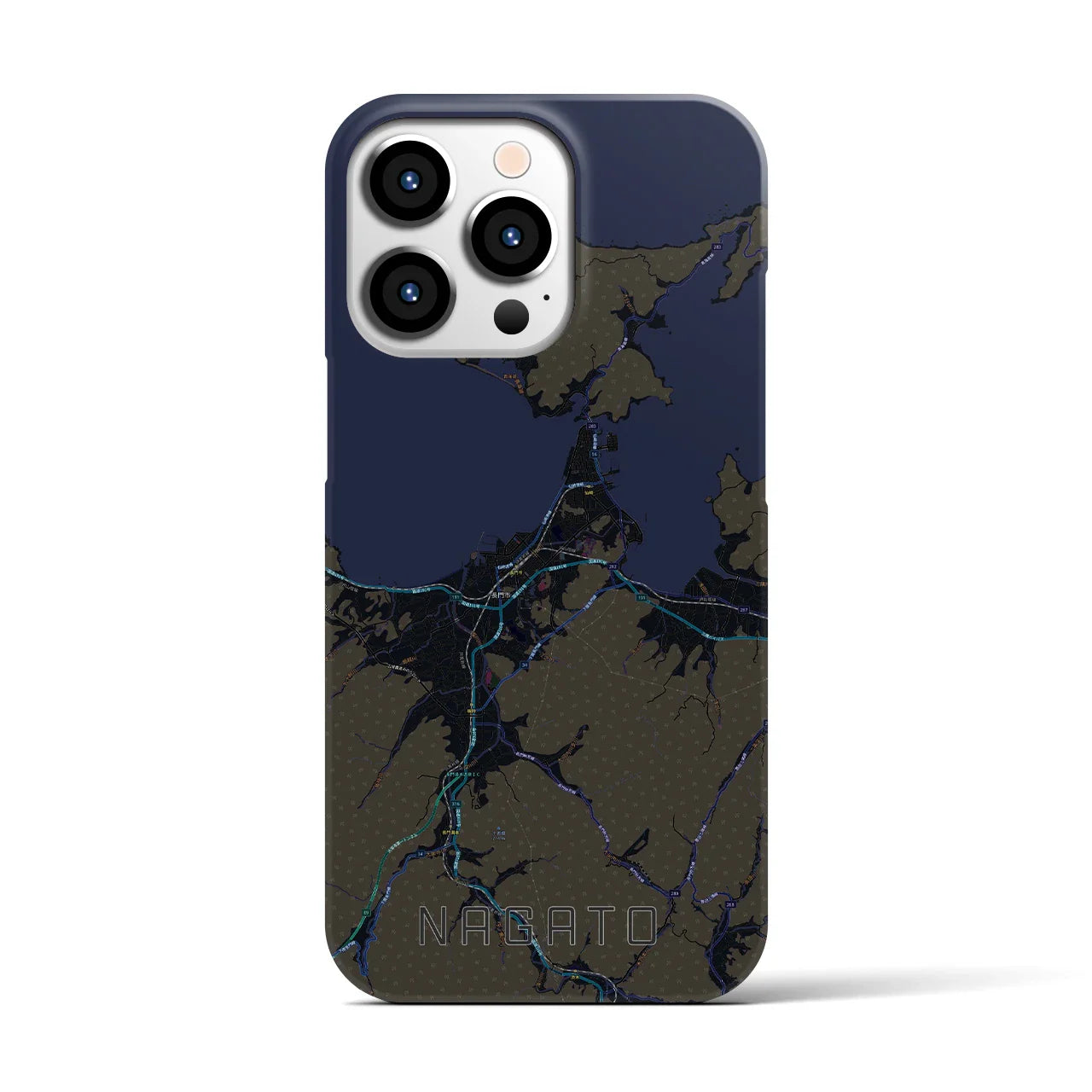 【長門(山口県)】地図柄iPhoneケース(バックカバータイプ)