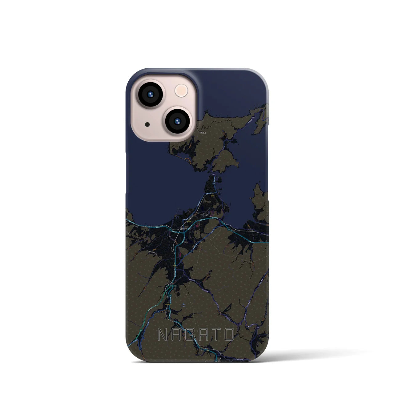 【長門(山口県)】地図柄iPhoneケース(バックカバータイプ)