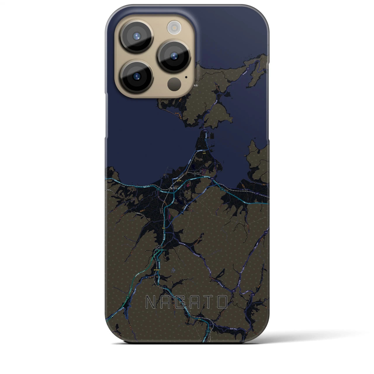 【長門(山口県)】地図柄iPhoneケース(バックカバータイプ)