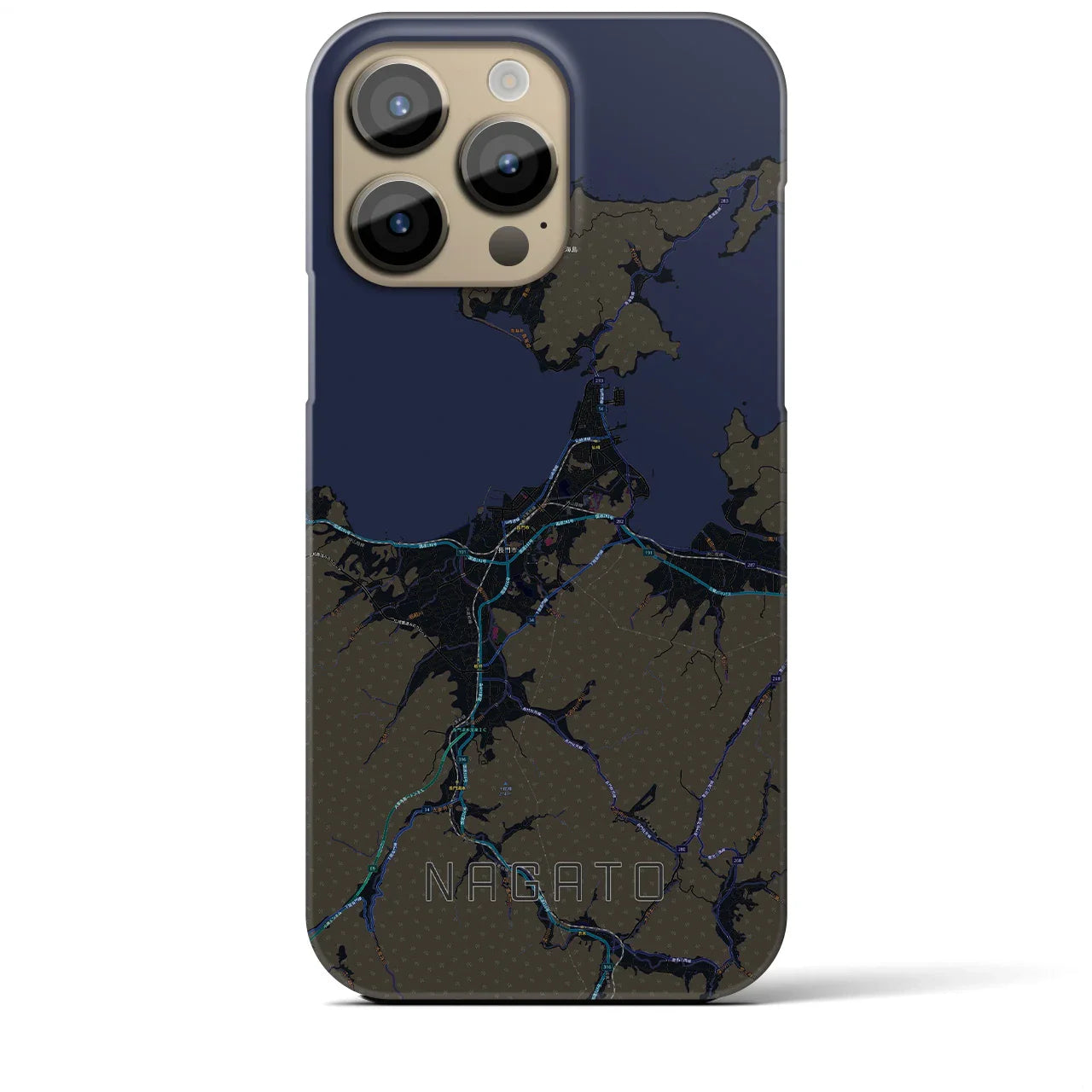 【長門(山口県)】地図柄iPhoneケース(バックカバータイプ)