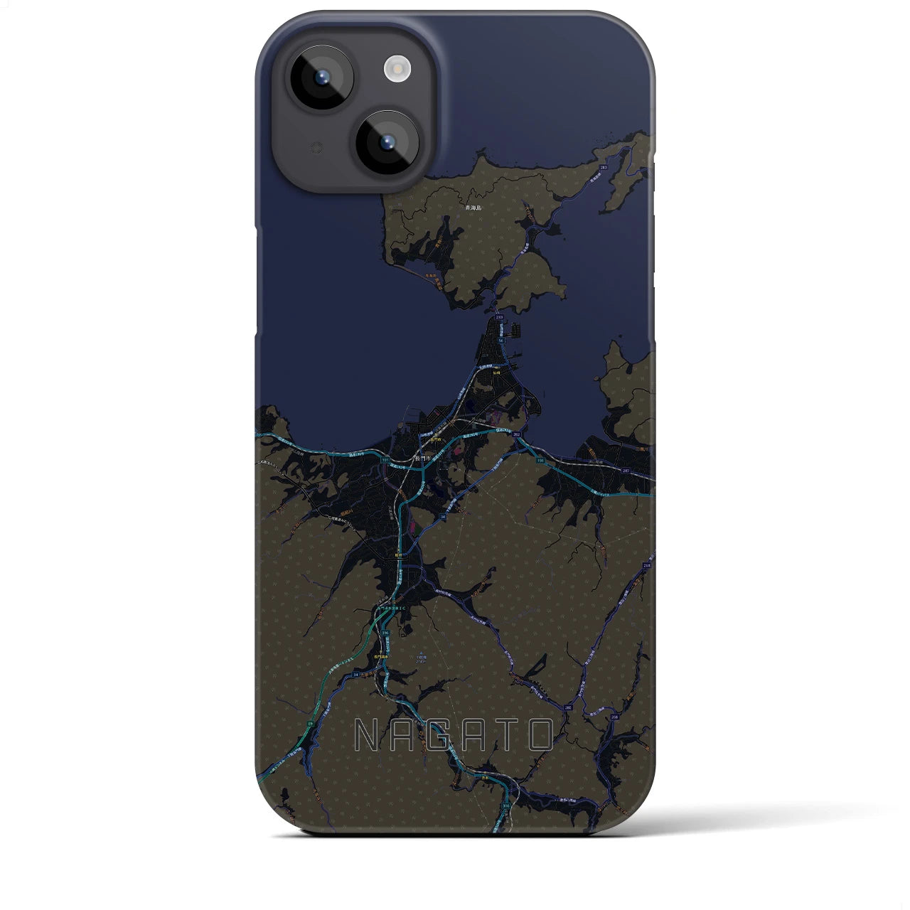 【長門(山口県)】地図柄iPhoneケース(バックカバータイプ)