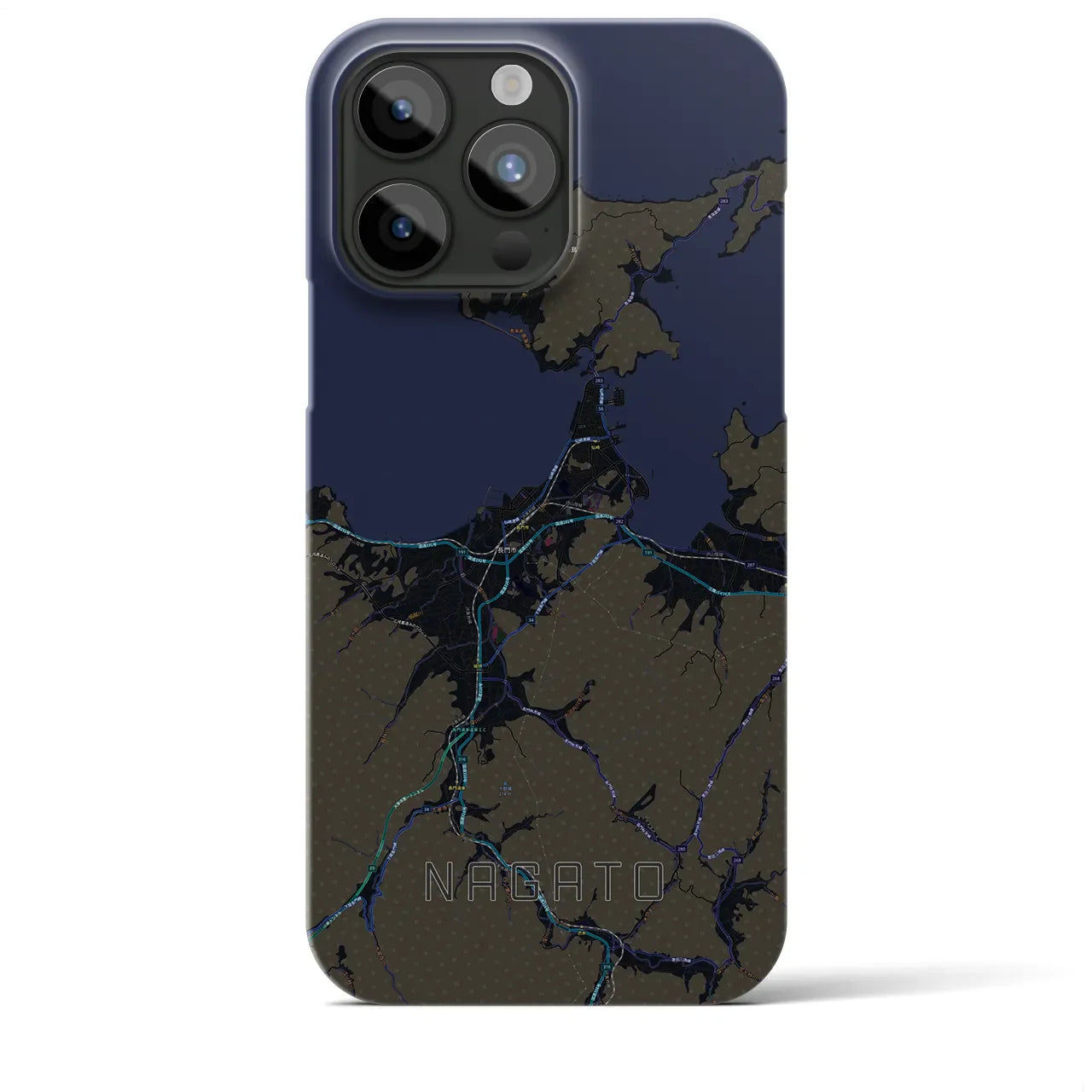 【長門(山口県)】地図柄iPhoneケース(バックカバータイプ)