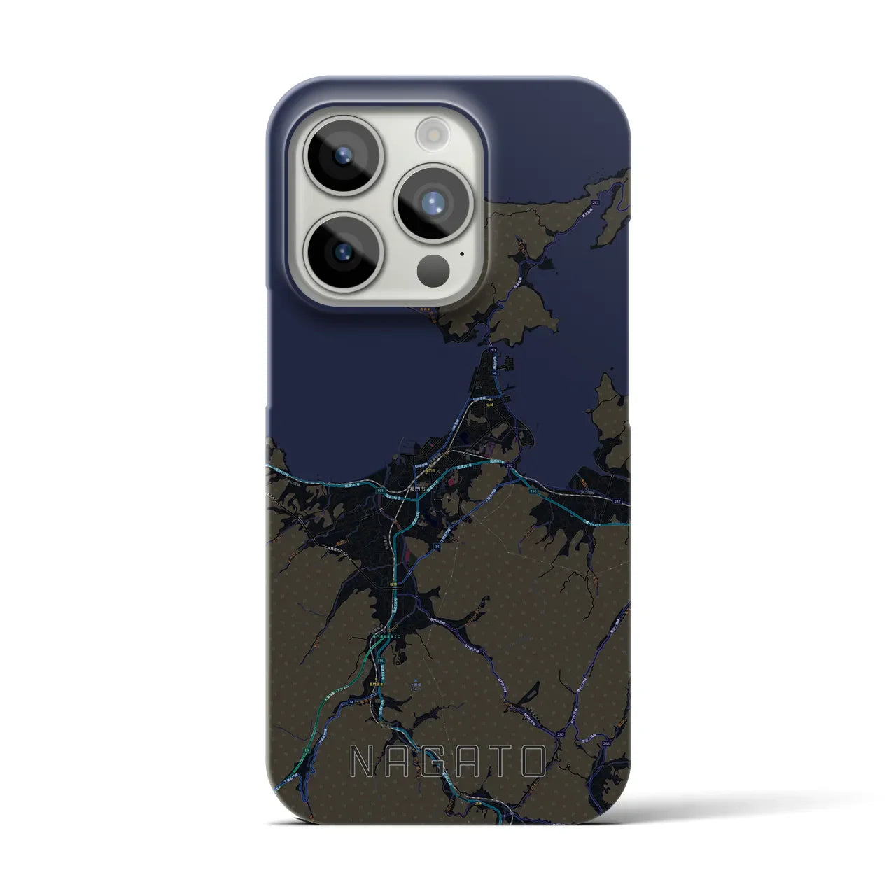 【長門(山口県)】地図柄iPhoneケース(バックカバータイプ)