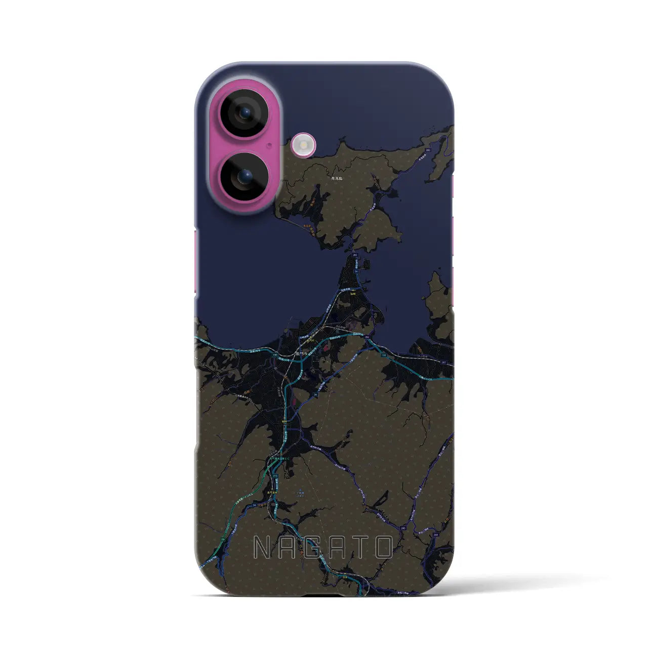 【長門(山口県)】地図柄iPhoneケース(バックカバータイプ)