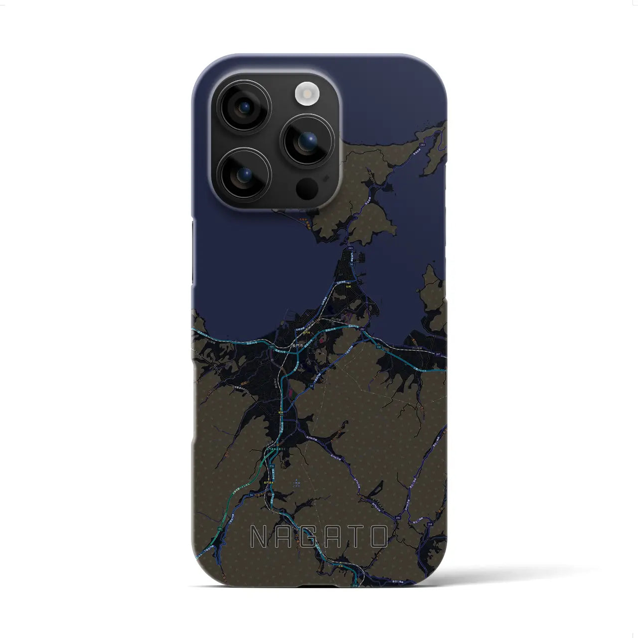 【長門(山口県)】地図柄iPhoneケース(バックカバータイプ)