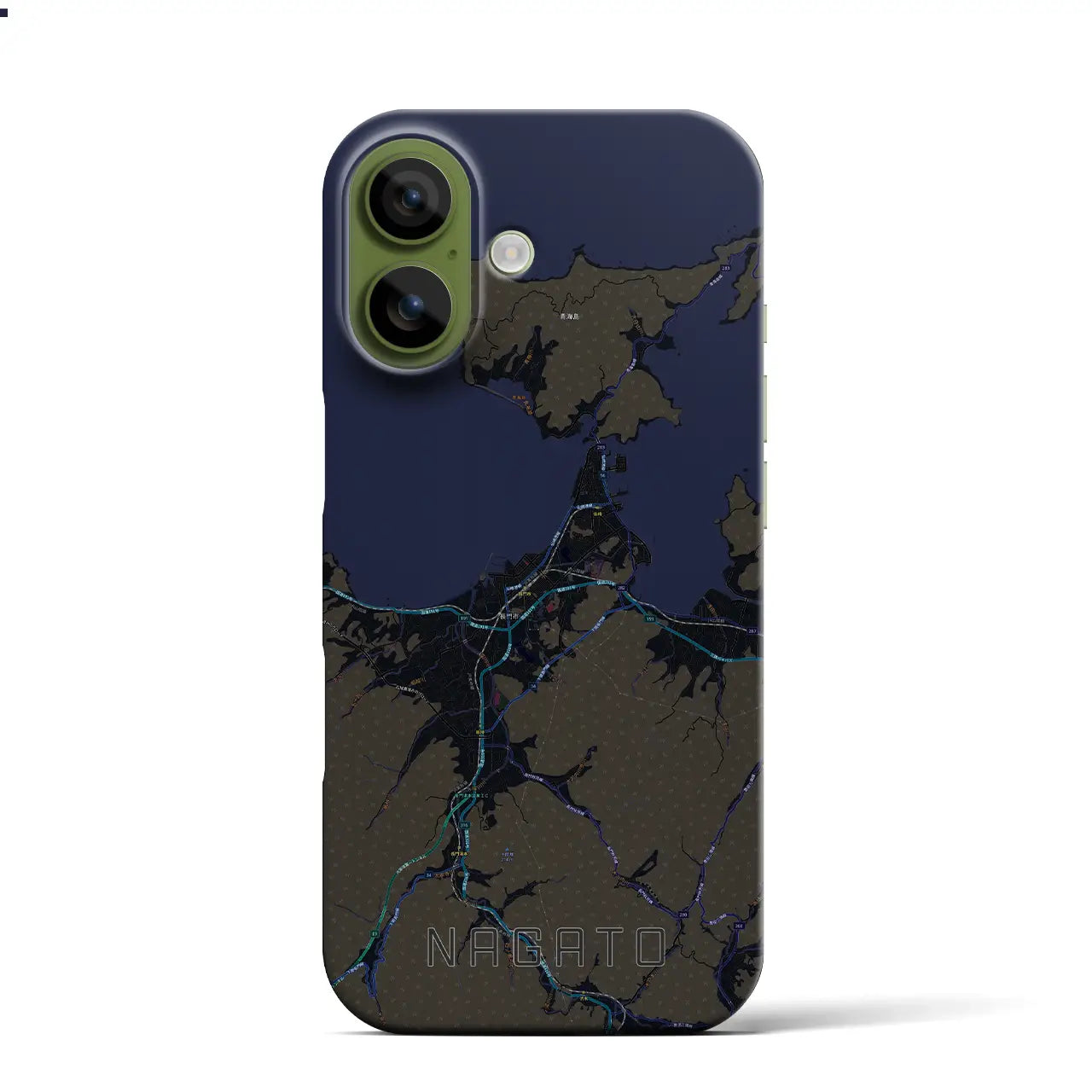 【長門(山口県)】地図柄iPhoneケース(バックカバータイプ)