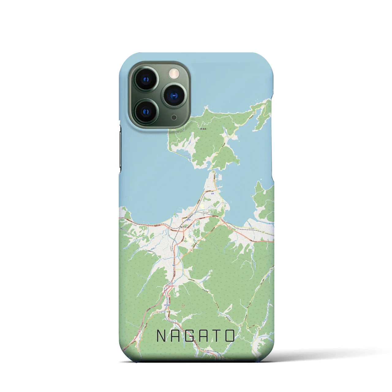 【長門(山口県)】地図柄iPhoneケース(バックカバータイプ)
