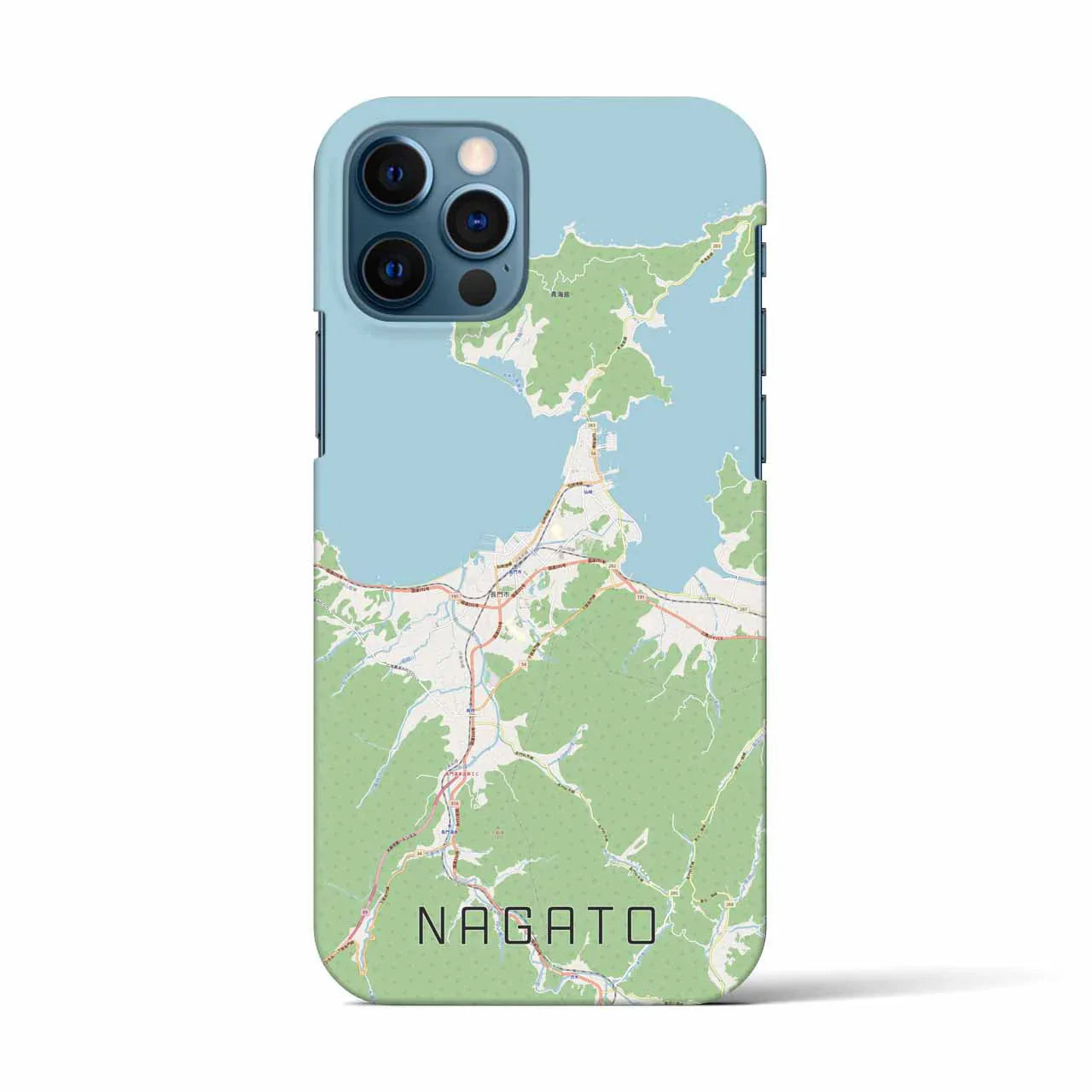 【長門(山口県)】地図柄iPhoneケース(バックカバータイプ)