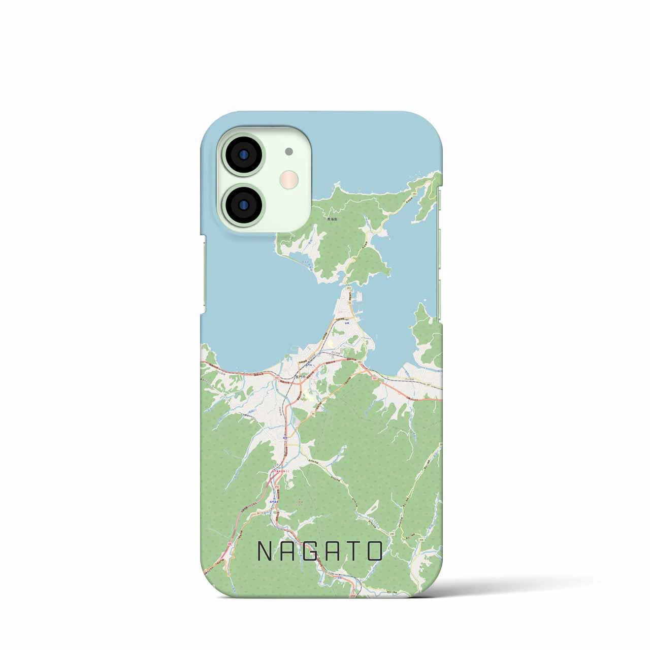 【長門(山口県)】地図柄iPhoneケース(バックカバータイプ)