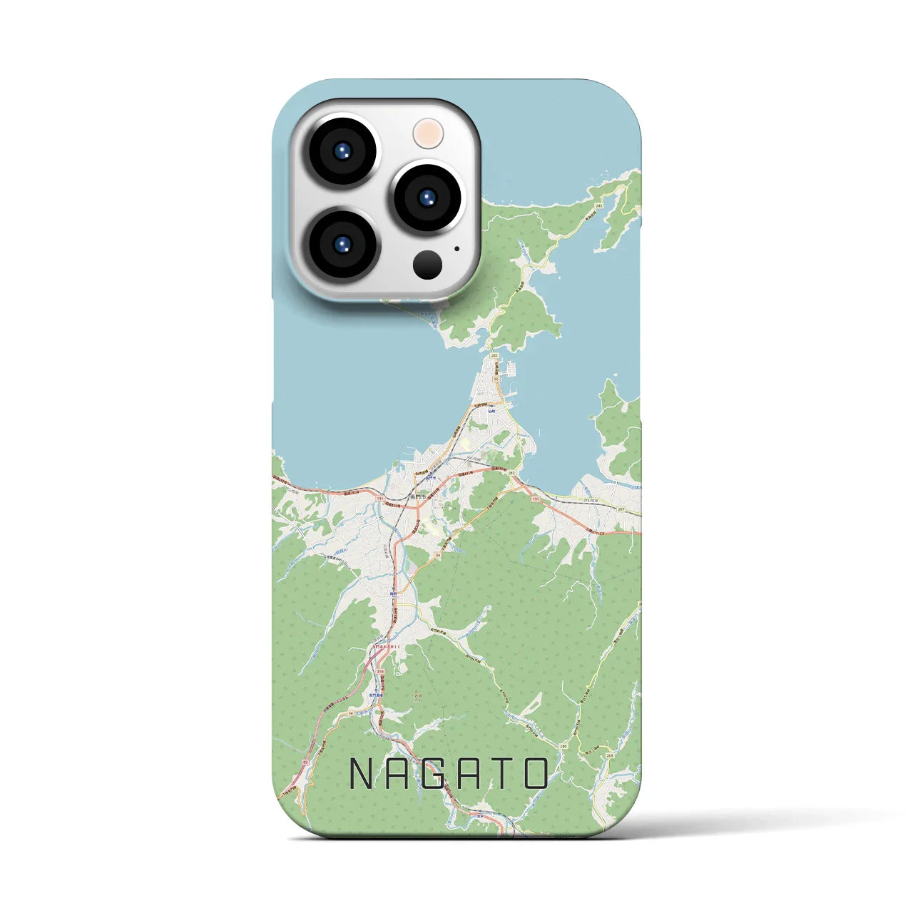 【長門(山口県)】地図柄iPhoneケース(バックカバータイプ)