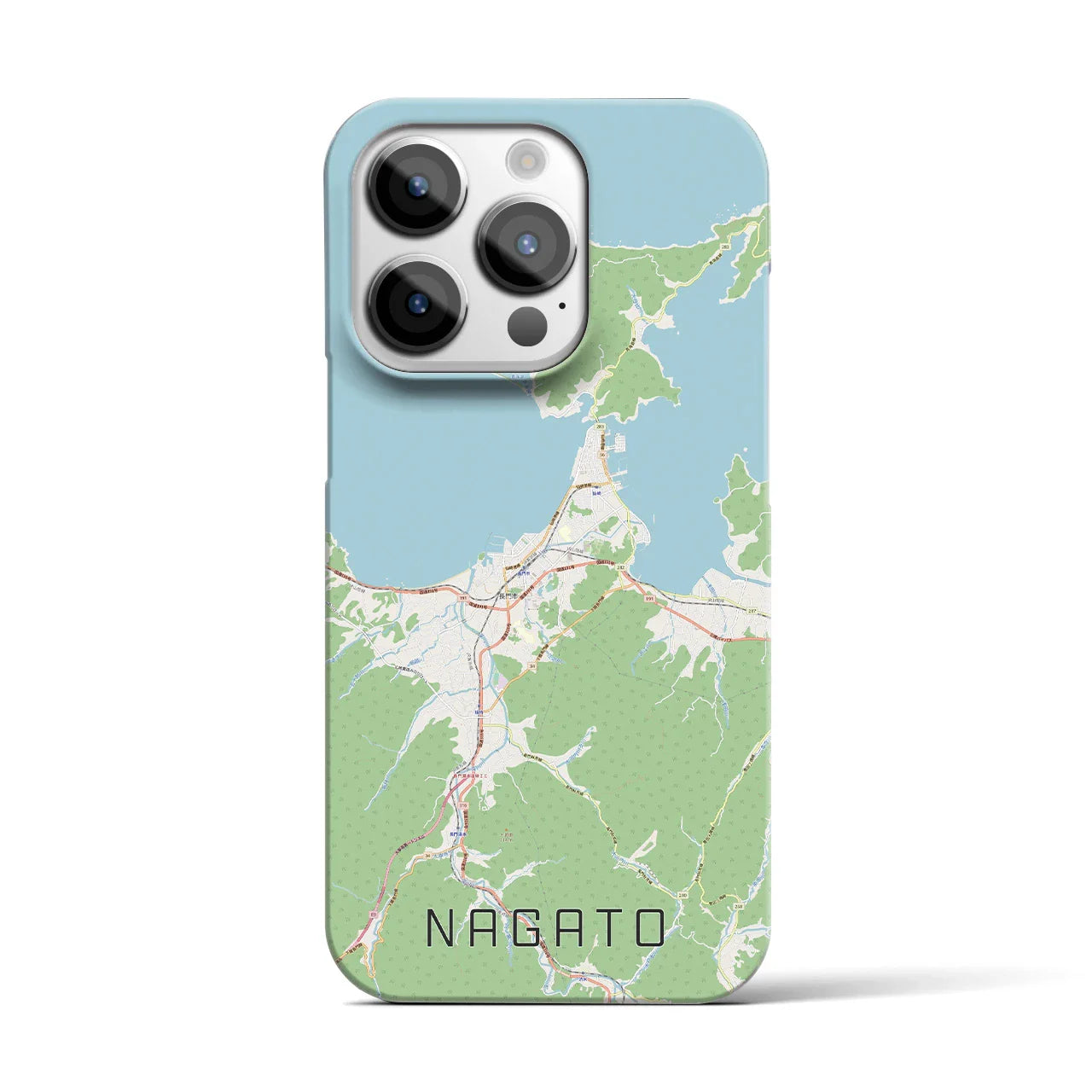 【長門(山口県)】地図柄iPhoneケース(バックカバータイプ)