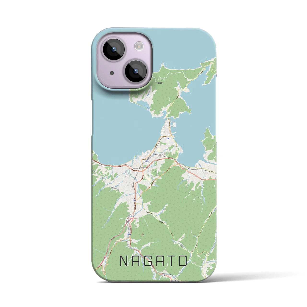 【長門(山口県)】地図柄iPhoneケース(バックカバータイプ)