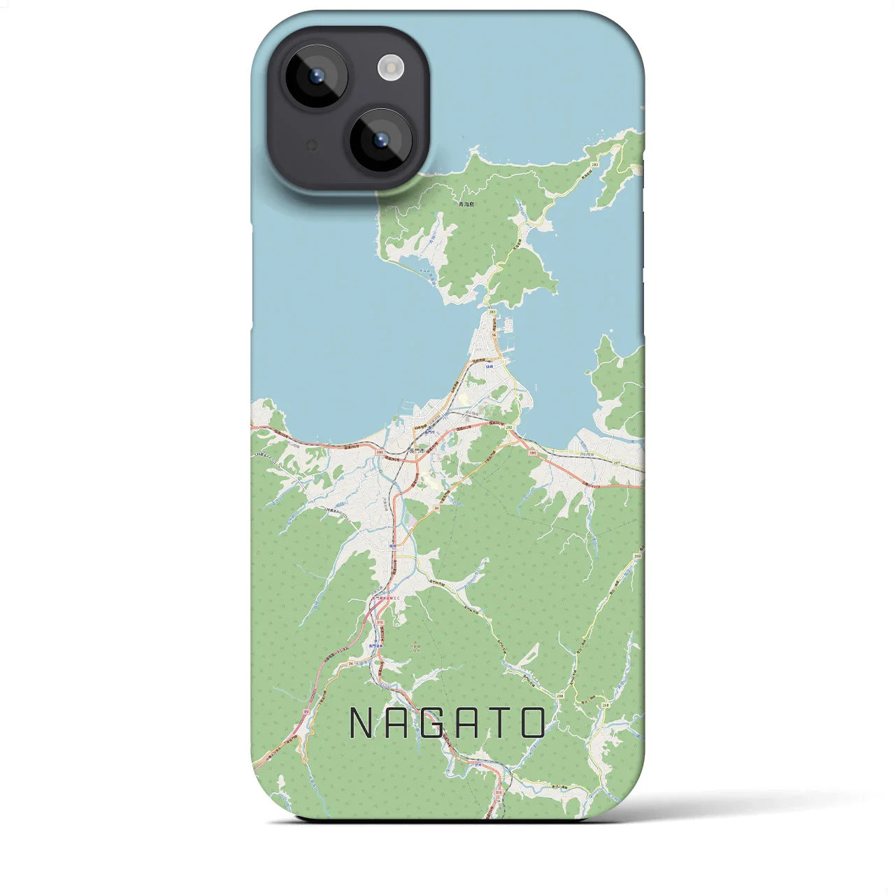 【長門(山口県)】地図柄iPhoneケース(バックカバータイプ)