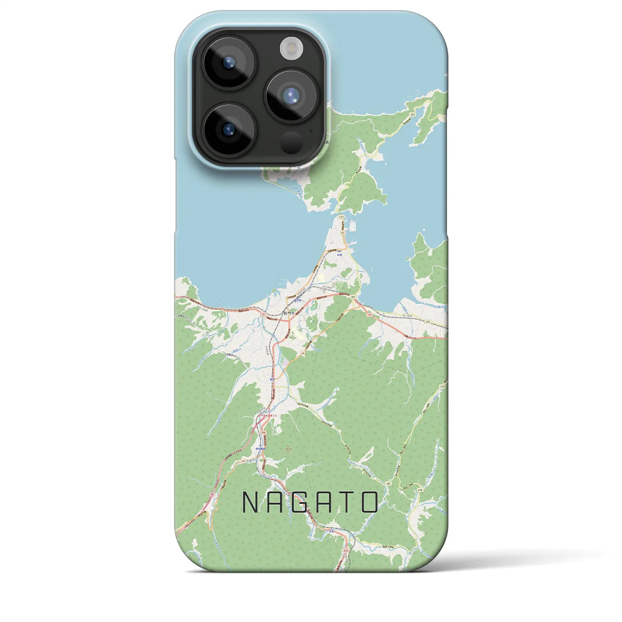 【長門(山口県)】地図柄iPhoneケース(バックカバータイプ)