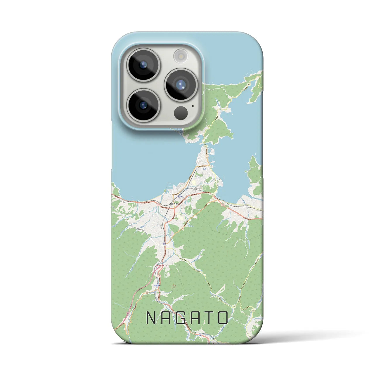 【長門(山口県)】地図柄iPhoneケース(バックカバータイプ)