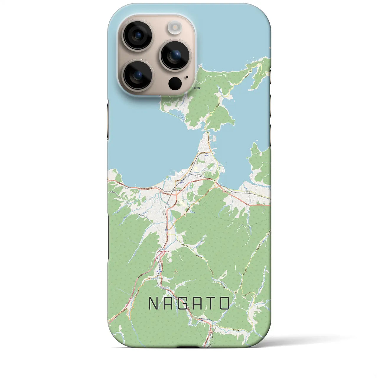 【長門(山口県)】地図柄iPhoneケース(バックカバータイプ)