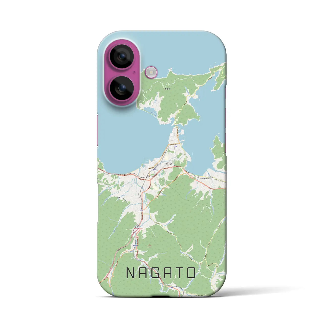【長門(山口県)】地図柄iPhoneケース(バックカバータイプ)