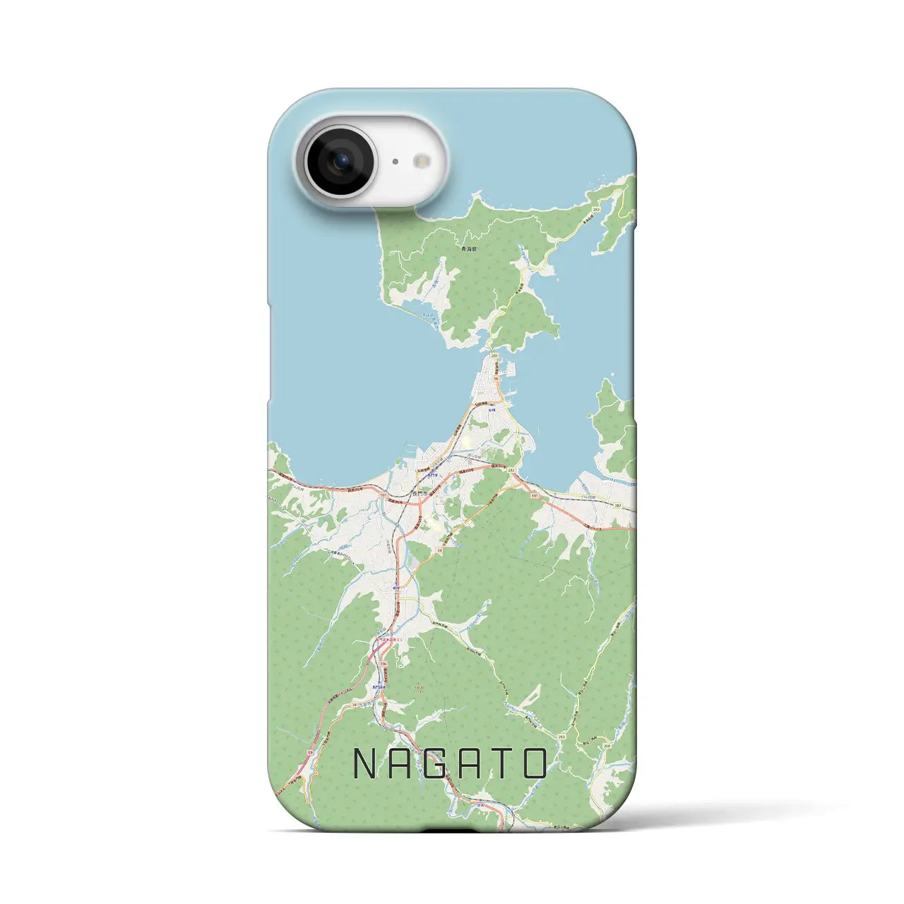 【長門(山口県)】地図柄iPhoneケース(バックカバータイプ)