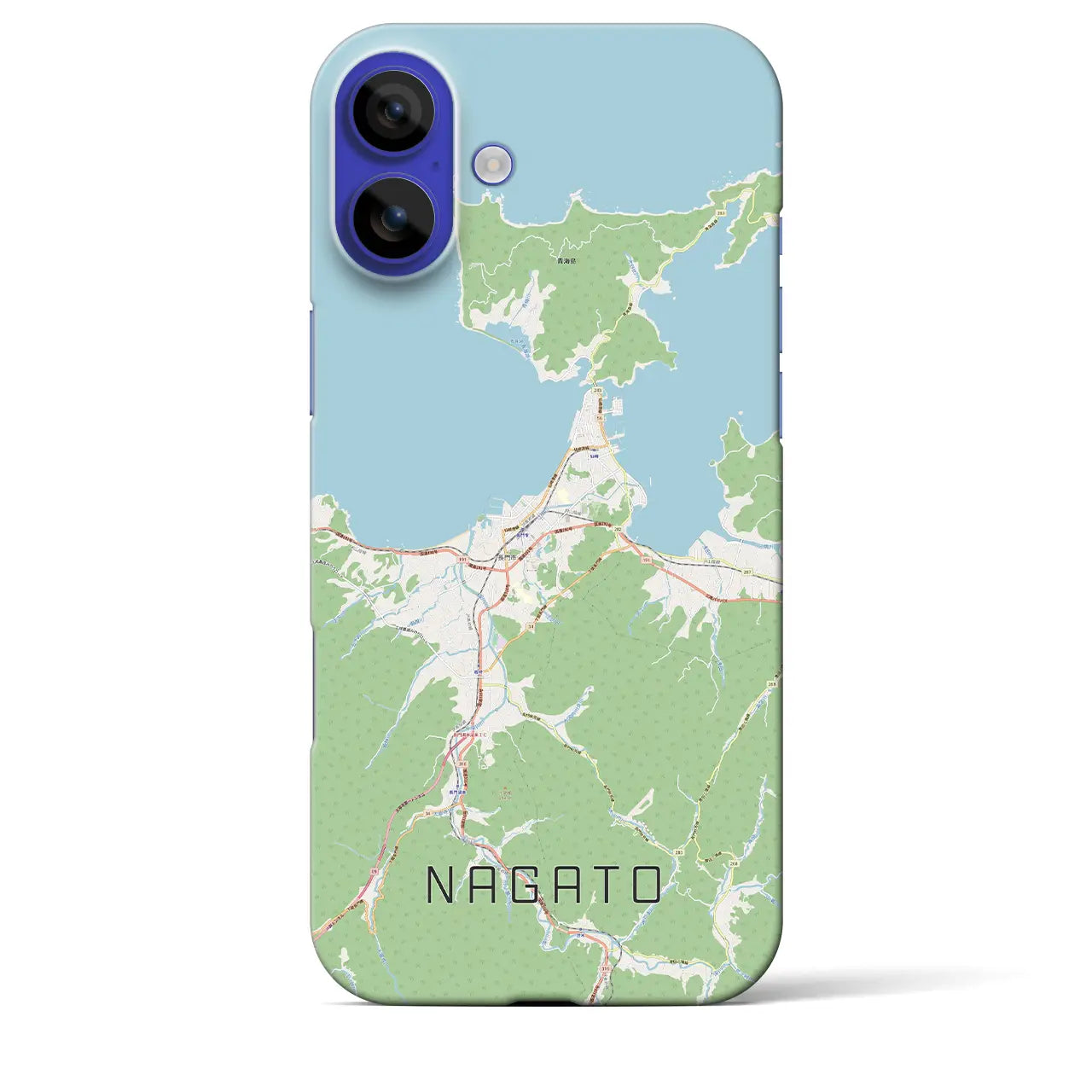 【長門(山口県)】地図柄iPhoneケース(バックカバータイプ)ナチュラル・iPhone 16 Pro Max 用