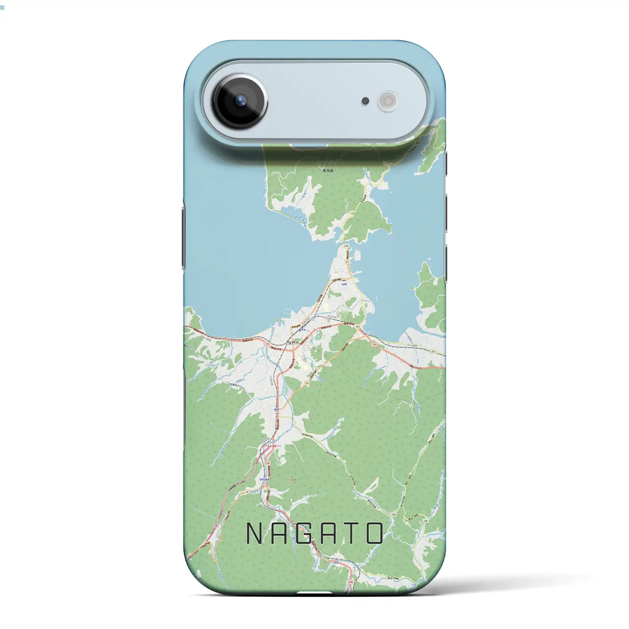 【長門(山口県)】地図柄iPhoneケース(バックカバータイプ)ナチュラル・iPhone 17 Pro Max 用