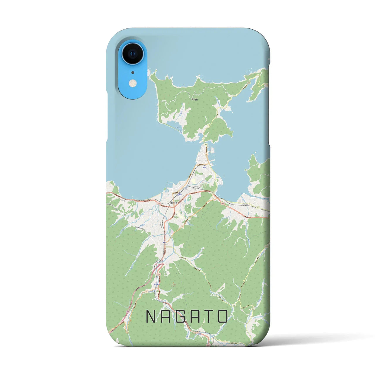 【長門(山口県)】地図柄iPhoneケース(バックカバータイプ)