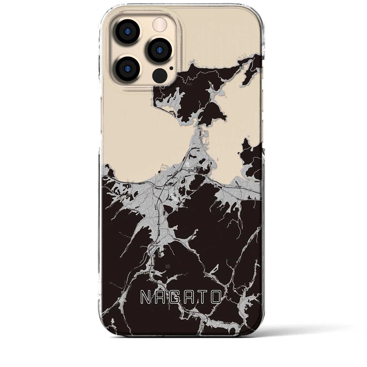 【長門(山口県)】地図柄iPhoneケース(クリアタイプ)