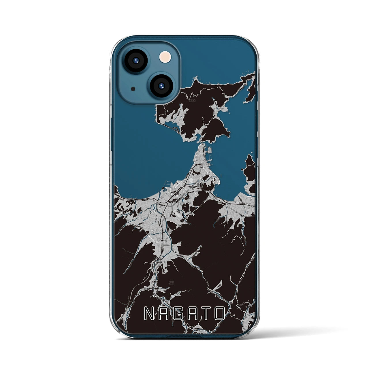 【長門(山口県)】地図柄iPhoneケース(クリアタイプ)