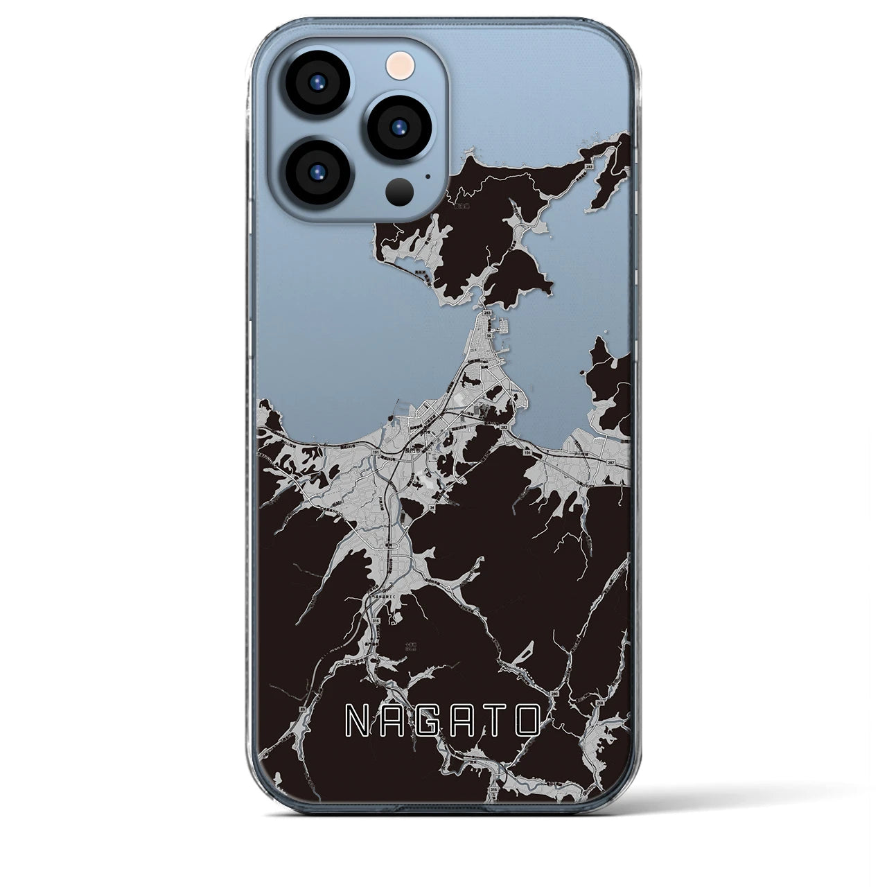 【長門(山口県)】地図柄iPhoneケース(クリアタイプ)