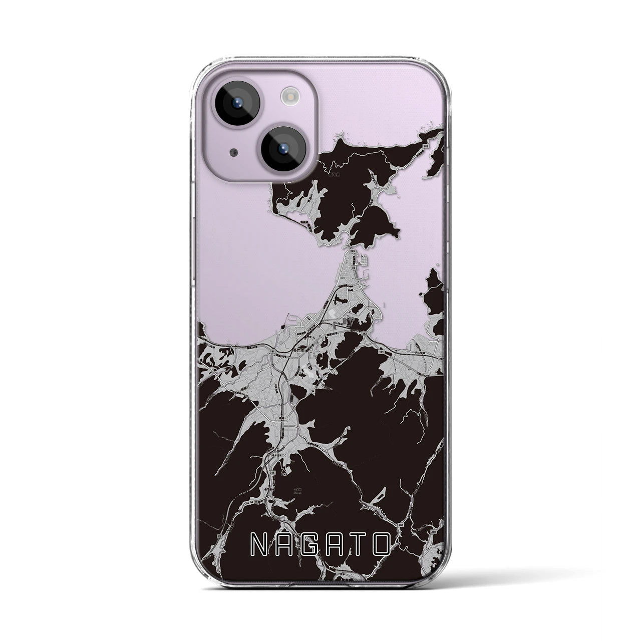 【長門(山口県)】地図柄iPhoneケース(クリアタイプ)