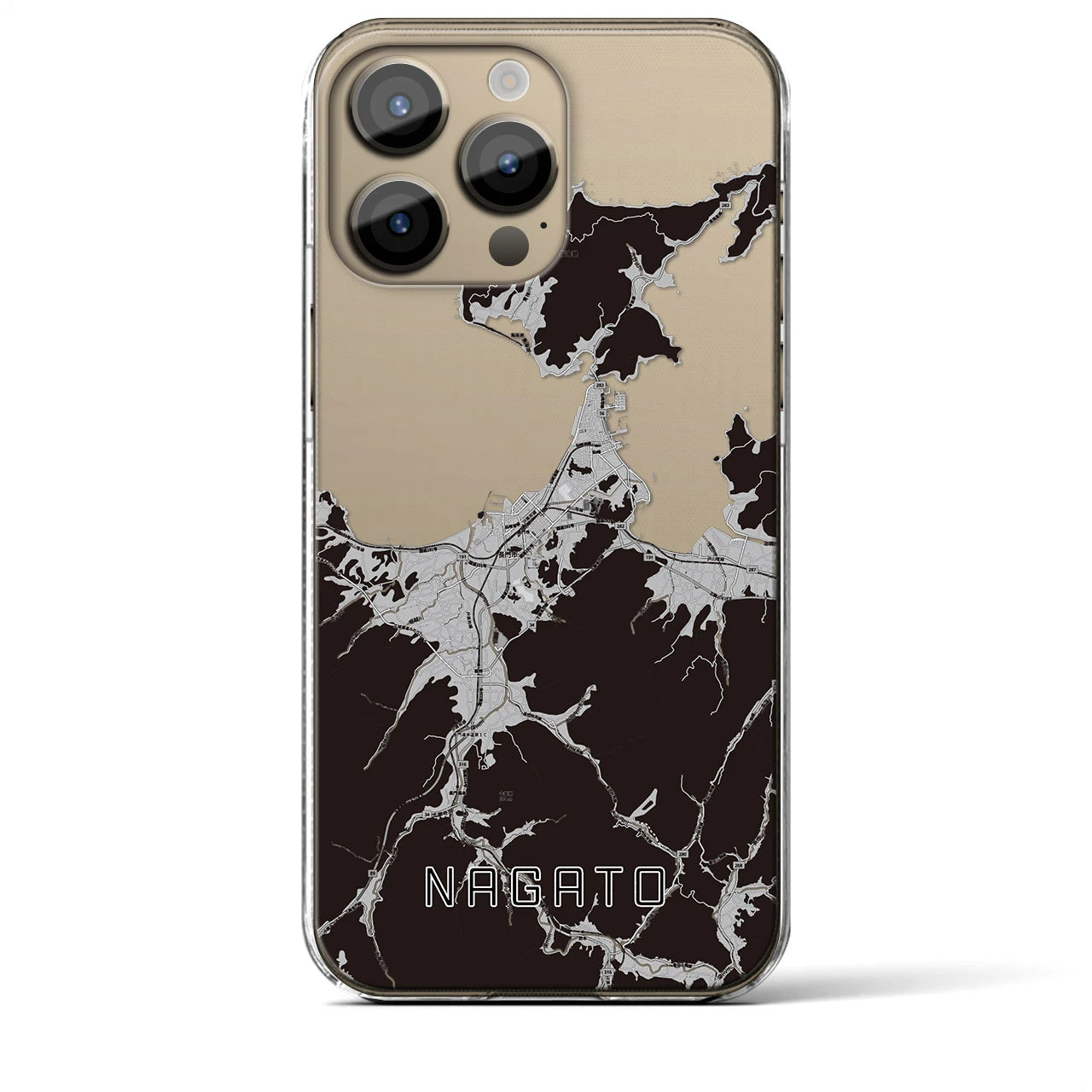 【長門(山口県)】地図柄iPhoneケース(クリアタイプ)