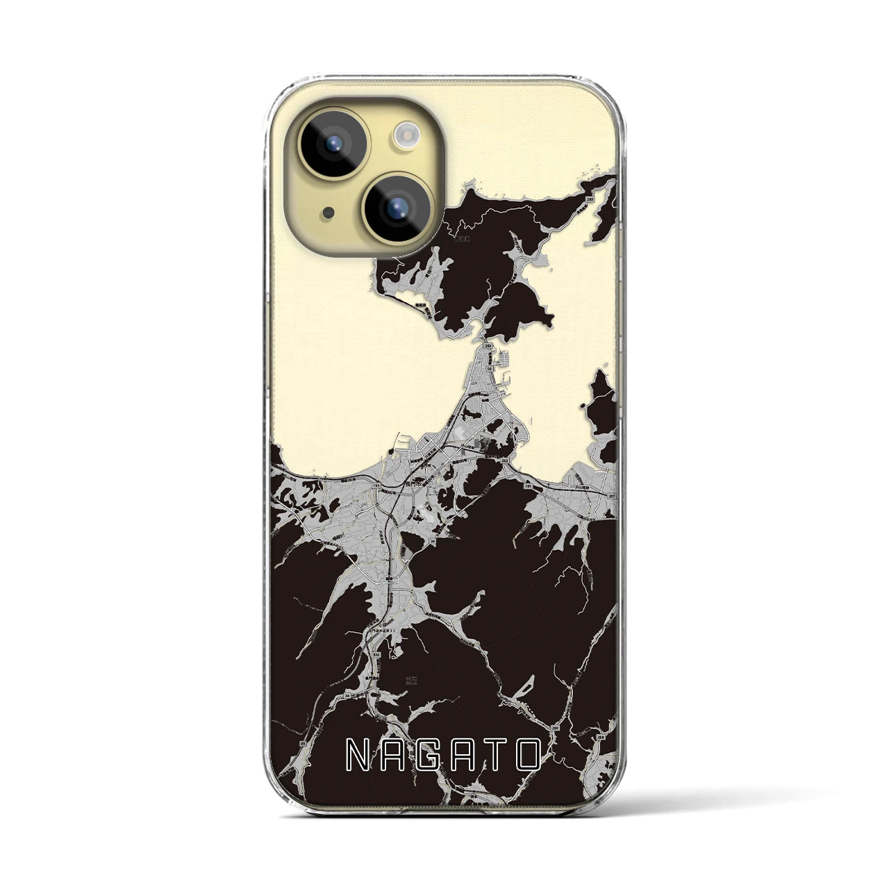 【長門(山口県)】地図柄iPhoneケース(クリアタイプ)