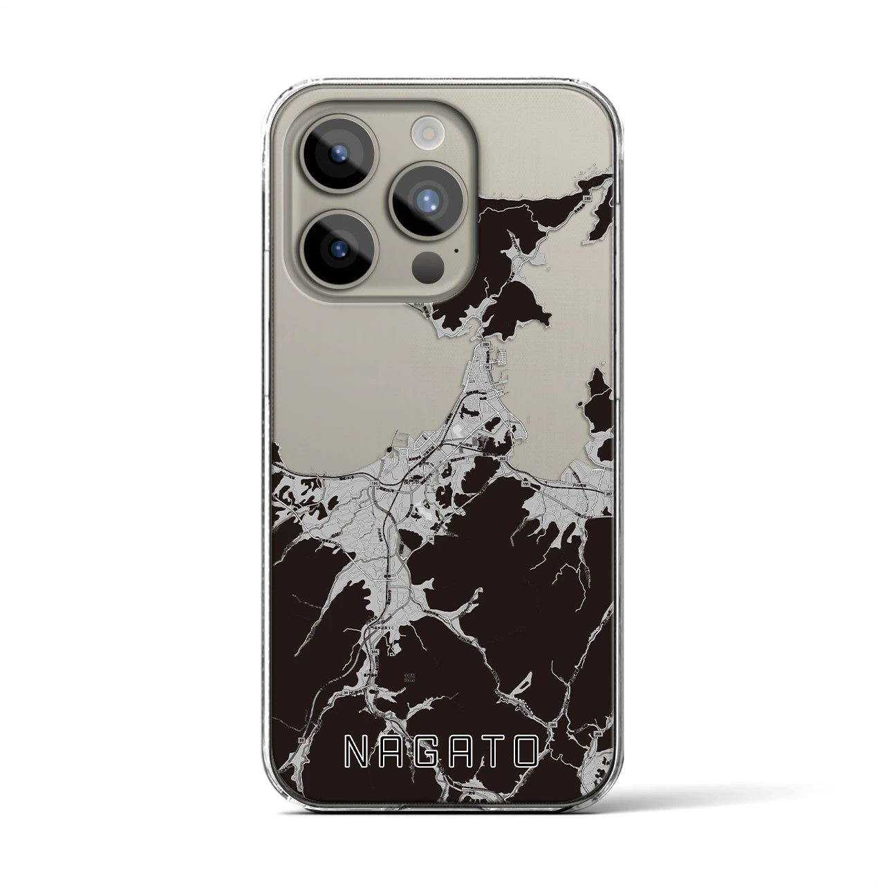 【長門(山口県)】地図柄iPhoneケース(クリアタイプ)