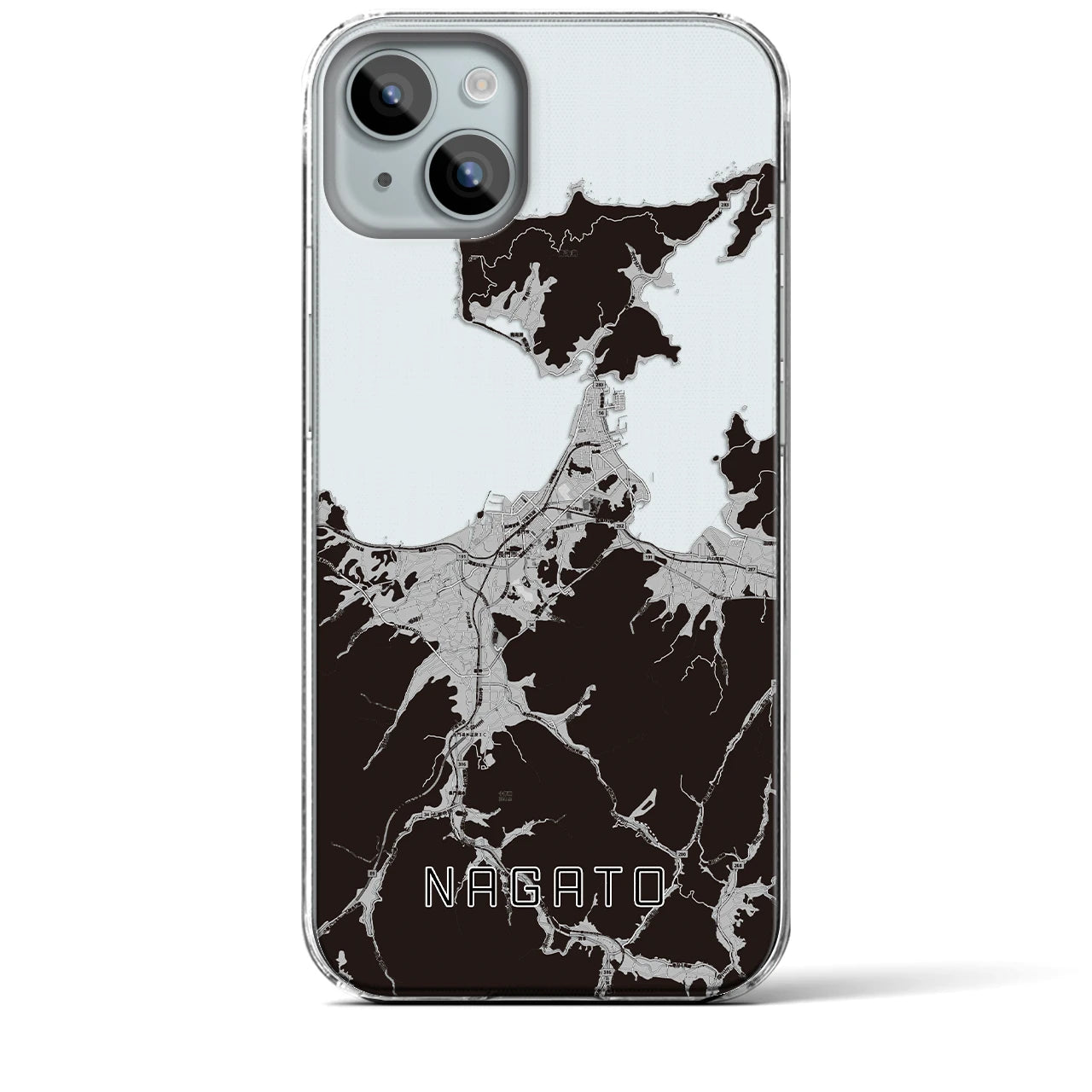 【長門(山口県)】地図柄iPhoneケース(クリアタイプ)