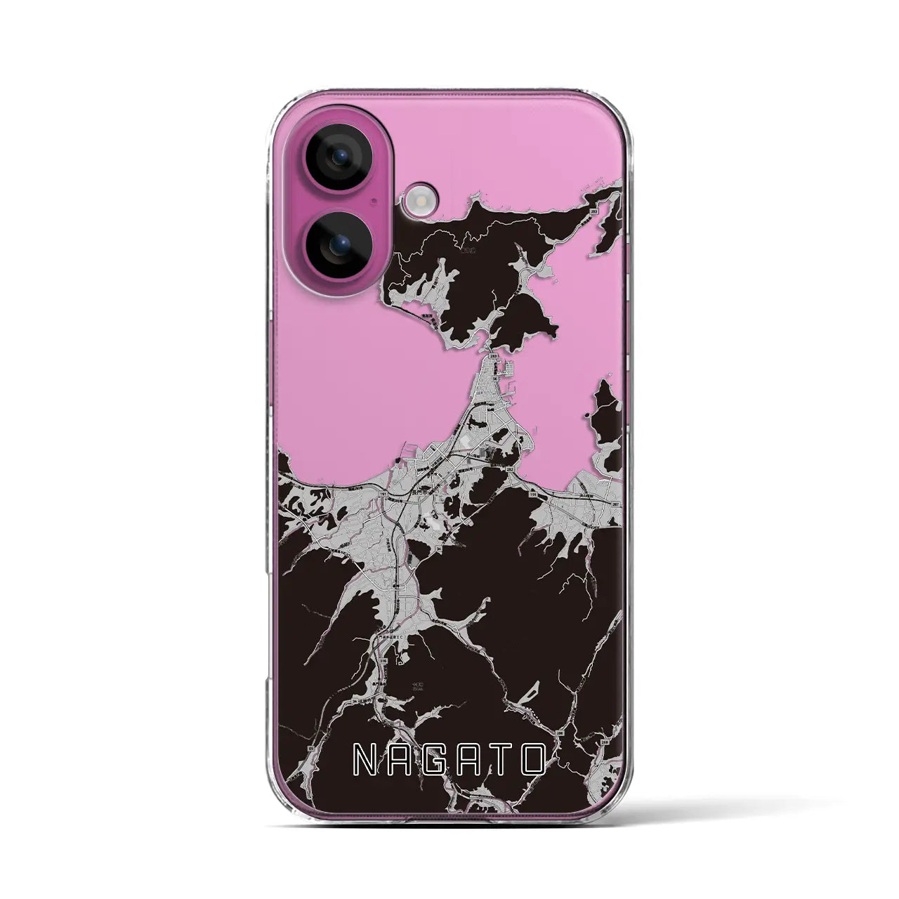 【長門(山口県)】地図柄iPhoneケース(クリアタイプ)