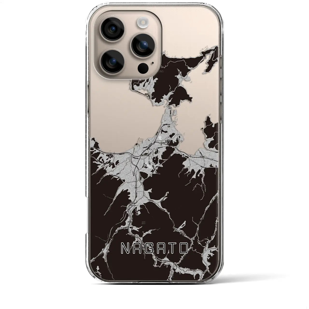 【長門(山口県)】地図柄iPhoneケース(クリアタイプ)