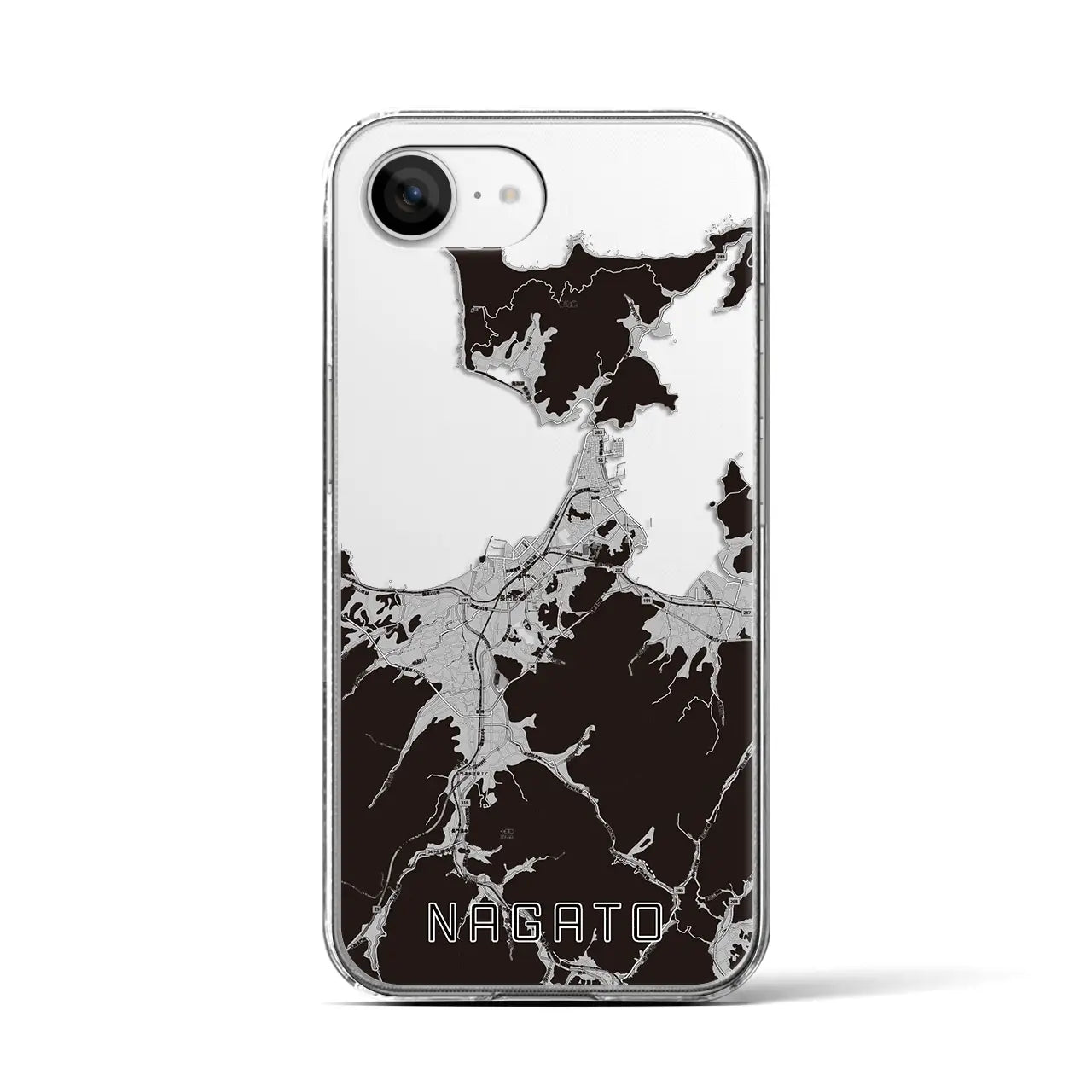 【長門(山口県)】地図柄iPhoneケース(クリアタイプ)