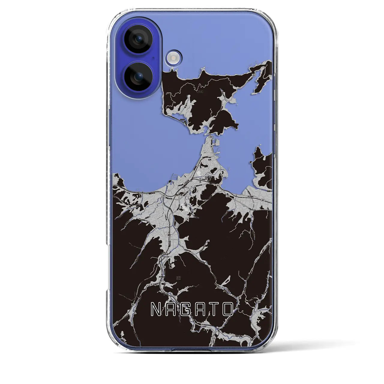 【長門(山口県)】地図柄iPhoneケース(クリアタイプ)