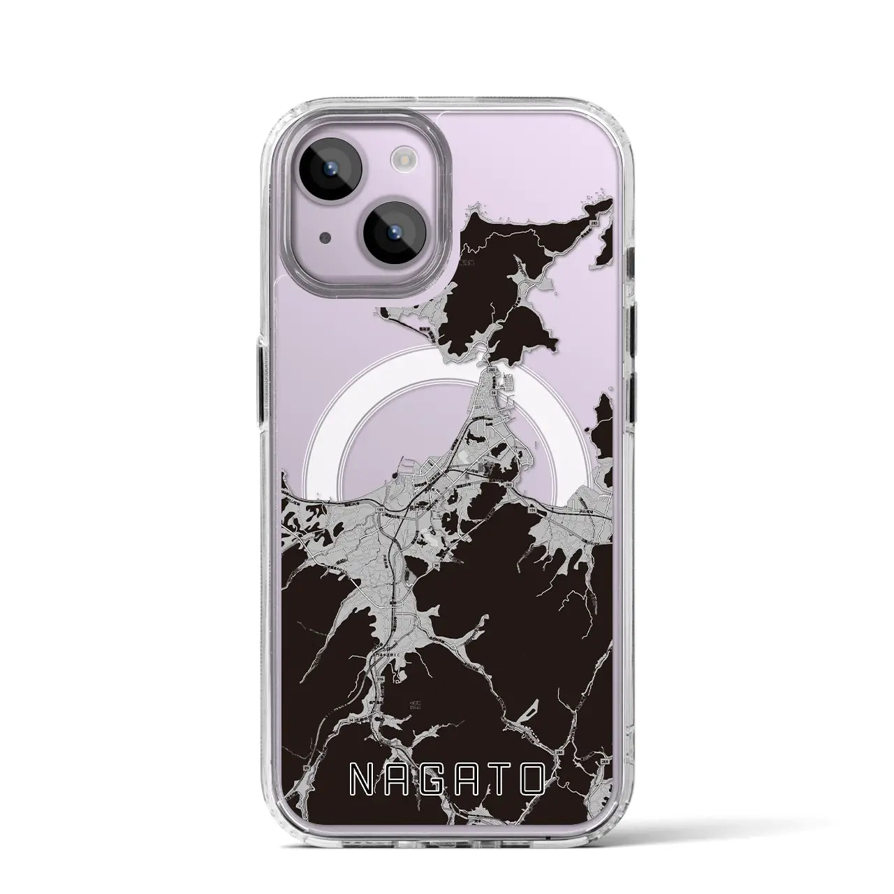 【長門(山口県)】地図柄iPhoneケース(MagSafeタイプ)