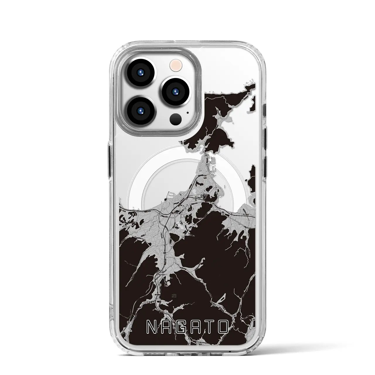 【長門(山口県)】地図柄iPhoneケース(MagSafeタイプ)
