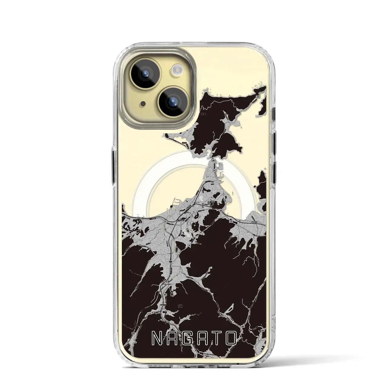 【長門(山口県)】地図柄iPhoneケース(MagSafeタイプ)
