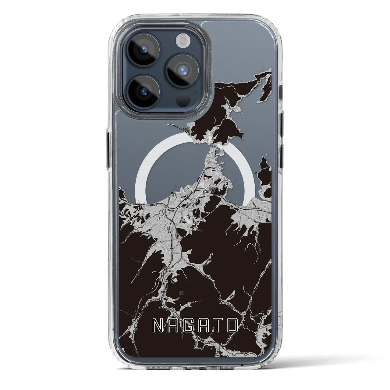 【長門(山口県)】地図柄iPhoneケース(MagSafeタイプ)