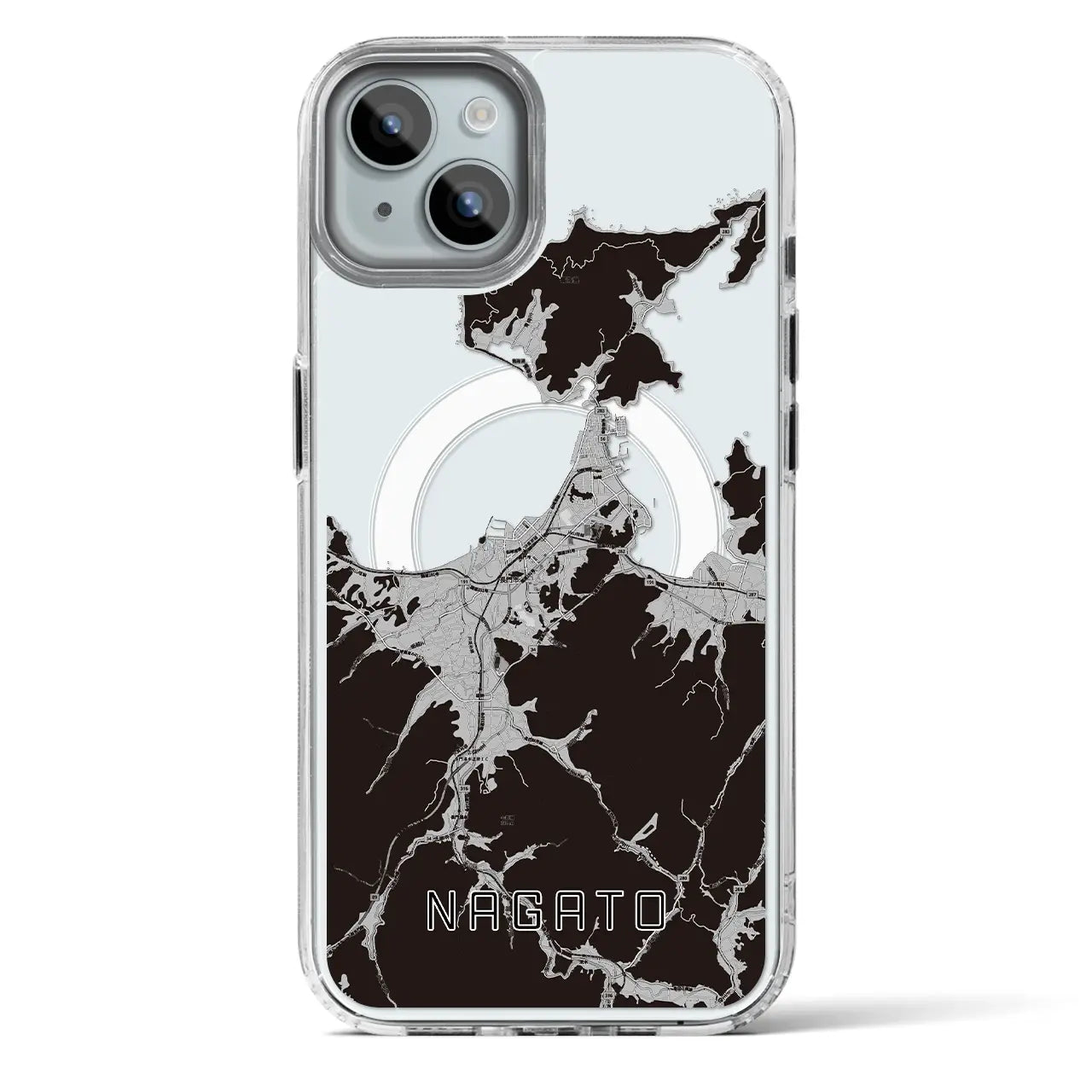 【長門(山口県)】地図柄iPhoneケース(MagSafeタイプ)