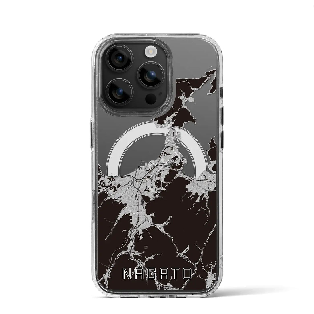 【長門(山口県)】地図柄iPhoneケース(MagSafeタイプ)