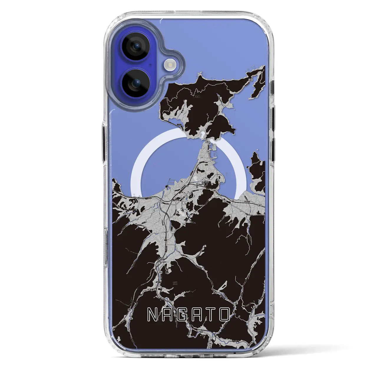 【長門(山口県)】地図柄iPhoneケース(MagSafeタイプ)