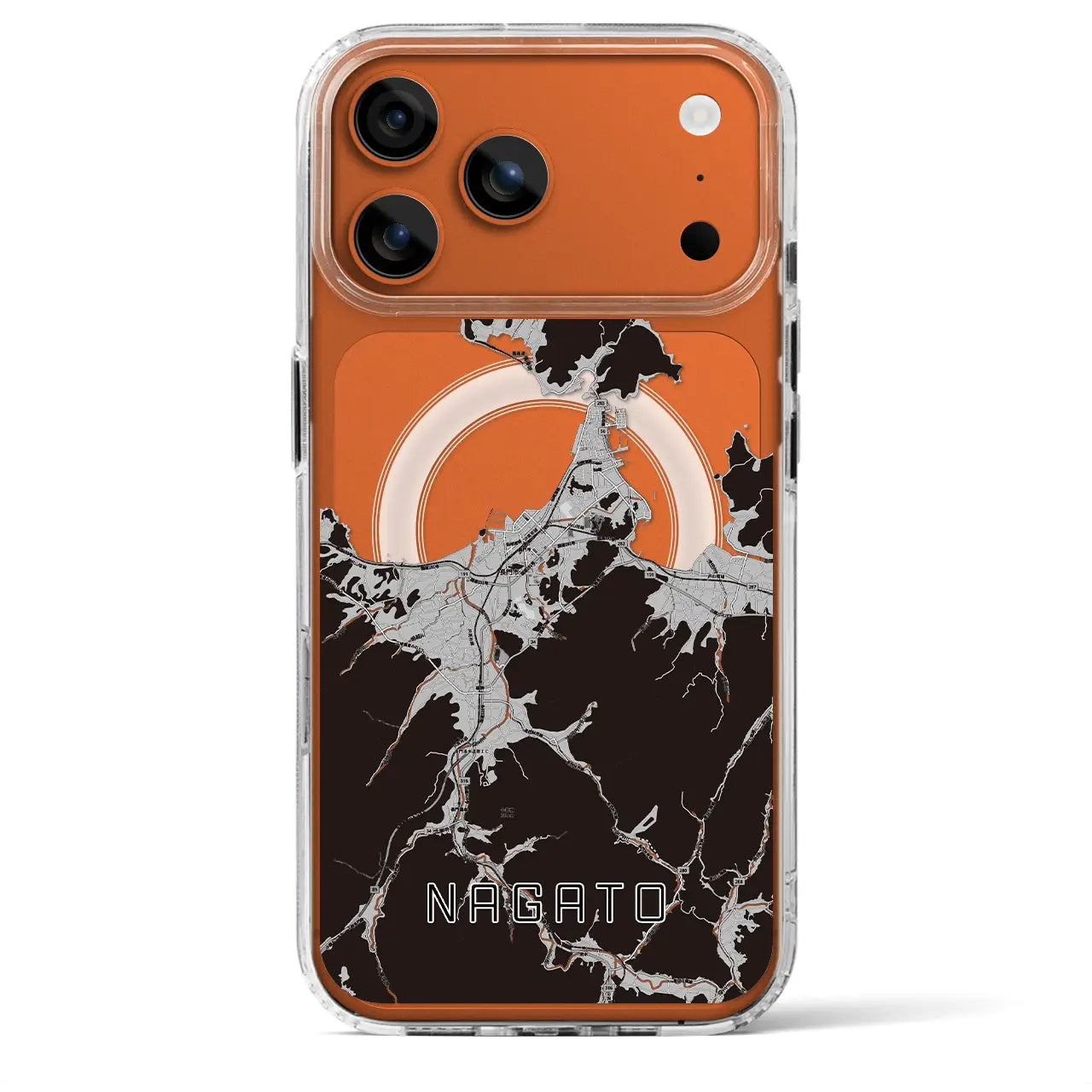 【長門(山口県)】地図柄iPhoneケース(MagSafeタイプ)